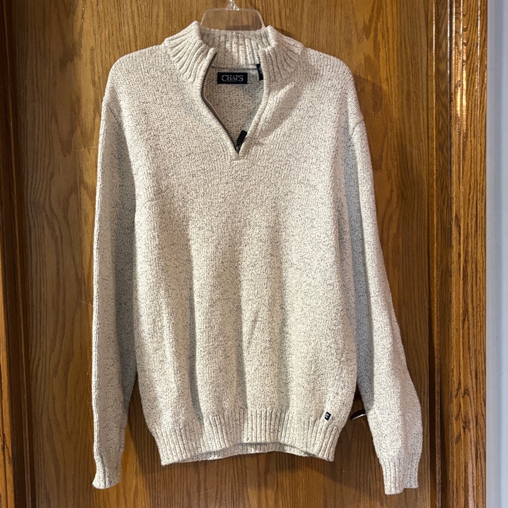 Champs Cream Zip-Up Men's Sweater